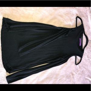 A cold shoulder black long sleeve.